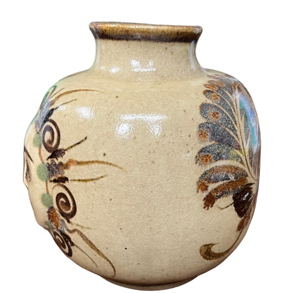VTG Carlos Villanueva Signed Mexican Folk Art Pottery Tonala Sun Face Vase EUC - Picture 4 of 6
